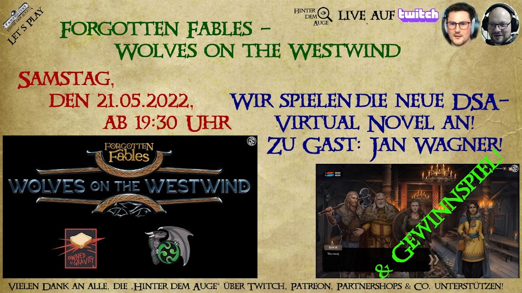 PREVIEW und GEWINNSPIEL zu Forgotten Fables: Wolves on the Westwind!